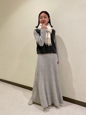 「RECOMMEND  ITEM STYLING」｜「アイテム（ワンピース/ドレス）」を使った、關（seki）さん（レディース・153cm）の冬コーディネート