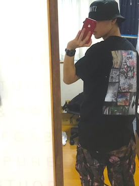「STAMPD（スタンプド）のアイテム（帽子）」を使った、shoyaさん（メンズ・166cm）の夏コーディネート