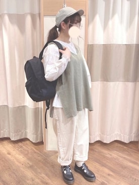 「Samansa Mos2（サマンサ モスモス）のアイテム（ピアス（両耳用））」を使った、ぽ  や  。さん（レディース・153cm）の春コーディネート