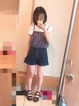 「JK」｜「アイテム（オールインワン・サロペット）」を使った、のんけさん（レディース・156cm）の秋コーディネート