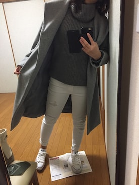 「CONVERSE（コンバース）のconverse（コンバース） ALL STAR OX（オールスターOX）（スニーカー）」を使った、えーさんさん（レディース・161cm）の冬コーディネート