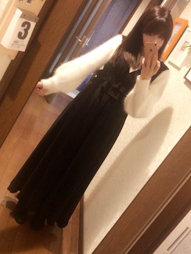 「マキシワンピ」｜藍澤慶子さん（レディース・165cm・30代）の冬コーディネート