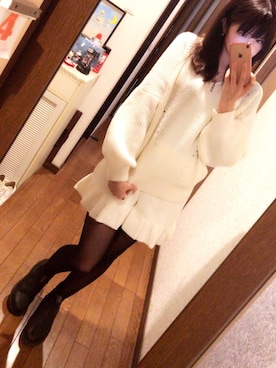 「Supreme.La.La.（シュープリームララ）のアイテム（その他トップス）」を使った、藍澤慶子さん（レディース・165cm）の冬コーディネート