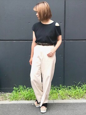 「sango（sango）のアイテム（パンツ）」を使った、manaさん（レディース・153cm）の夏コーディネート