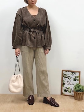 「sango（sango）のアイテム（トップス）」を使った、manaさん（レディース・153cm）の秋コーディネート