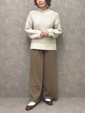 「sango（sango）のアイテム（パンツ）」を使った、manaさん（レディース・153cm）の秋コーディネート