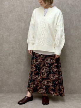 「sango（sango）のアイテム（トップス）」を使った、manaさん（レディース・153cm）の冬コーディネート