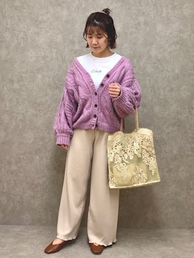 「sango（sango）のアイテム（パンツ）」を使った、manaさん（レディース・153cm）の冬コーディネート