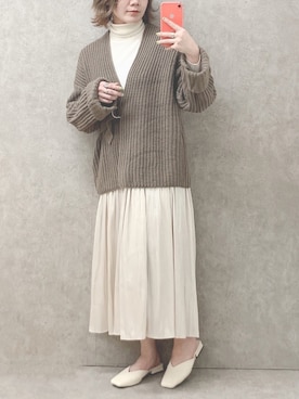 「sango（sango）のアイテム（トップス）」を使った、manaさん（レディース・153cm）の冬コーディネート