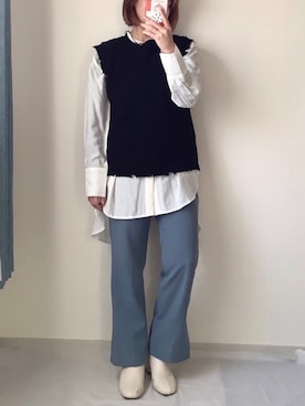 「sango（sango）のアイテム（パンツ）」を使った、manaさん（レディース・153cm）の冬コーディネート
