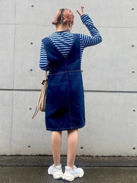 「OpenCLOSE（オープンクローズ）のアイテム（バッグ）」を使った、カフェ店長aoiさん（レディース・147cm）の秋コーディネート