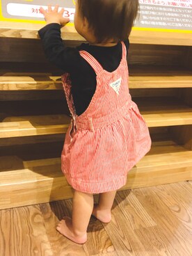 「OSHKOSH（オシュコシュ）のアイテム（ワンピース/ドレス）」を使った、ttccさん（キッズ・80cm）の秋コーディネート