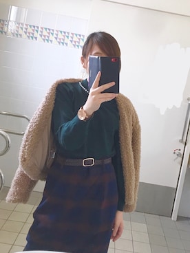 amino nさん（レディース・158cm）の冬コーディネート