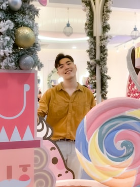 「cotton on（コットンオン）のアイテム」を使った、Here's JH俊宏さん（メンズ・178cm）の冬コーディネート