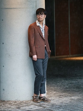 EDIFICE OFFICIALさん(メンズ・177cm)の夏コーディネート