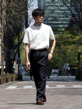 「BARENA（バレナ）のアイテム」を使った、EDIFICE OFFICIALさん（メンズ・171cm）の春コーディネート