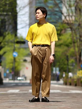 EDIFICE OFFICIALさん（メンズ・172cm）の春コーディネート