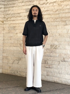 「EDIFICE LA BOUCLE（エディフィスラブークル）のアイテム（Tシャツ/カットソー）」を使った、EDIFICE OFFICIALさん（メンズ・178cm）の春コーディネート