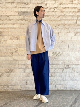 「EDIFICE（エディフィス）のアイテム（ブルゾン）」を使った、EDIFICE OFFICIALさん（メンズ・188cm）の春コーディネート