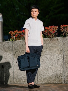 「EDIFICEスタッフ」｜「アイテム（スリッポン）」を使った、EDIFICE OFFICIALさん（メンズ・168cm）の春コーディネート