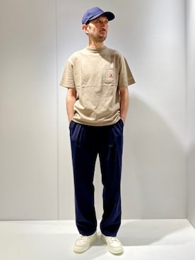 「EDIFICEスタッフ」｜「アイテム（帽子）」を使った、EDIFICE OFFICIALさん（メンズ・177cm）の春コーディネート