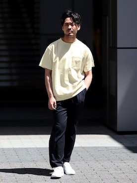 「COMMON PROJECTS（コモンプロジェクト）のアイテム」を使った、EDIFICE OFFICIALさん（メンズ・173cm）の春コーディネート