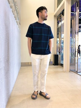 「lideal（リデアル）のアイテム」を使った、EDIFICE OFFICIALさん（メンズ・178cm）の夏コーディネート