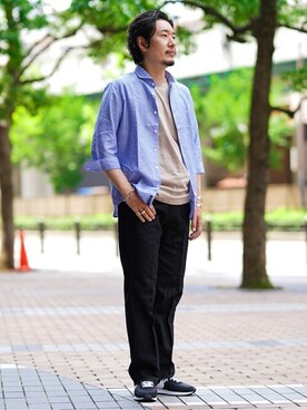 EDIFICE OFFICIALさん（メンズ・178cm）の夏コーディネート