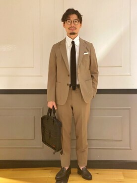 「EDIFICE（エディフィス）のアイテム（フォーマルスーツ/小物）」を使った、EDIFICE OFFICIALさん（メンズ・178cm）の夏コーディネート