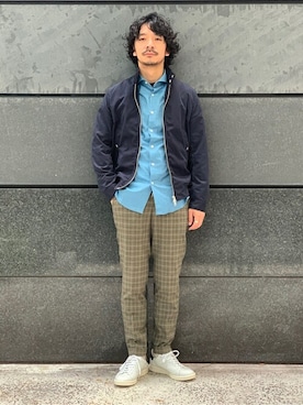 「EDIFICE（エディフィス）のアイテム（ブルゾン）」を使った、EDIFICE OFFICIALさん（メンズ・170cm）の秋コーディネート