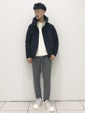 「EDIFICEスタッフ」｜「アイテム（スウェット）」を使った、EDIFICE OFFICIALさん（メンズ・174cm）の秋コーディネート