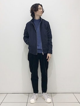 「EDIFICE（エディフィス）のアイテム（ブルゾン）」を使った、EDIFICE OFFICIALさん（メンズ・180cm）の秋コーディネート