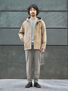 「EDIFICE（エディフィス）のアイテム（ブルゾン）」を使った、EDIFICE OFFICIALさん（メンズ・170cm）の秋コーディネート