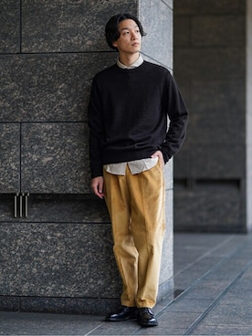 「WHEEL ROBE（ウィールローブ）のアイテム」を使った、EDIFICE OFFICIALさん（メンズ・176cm）の秋コーディネート