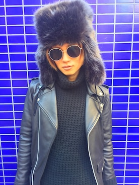 「MOUSSY（マウジー）のアイテム（ライダースジャケット）」を使った、Roddieさん（メンズ・174cm）の春コーディネート