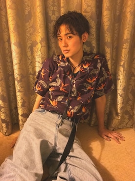 「Rodeo Crowns（ロデオクラウンズ）のアイテム（パンツ）」を使った、Roddieさん（メンズ・174cm）の夏コーディネート