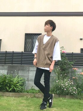 「improves（インプローブス）のアイテム（チノパンツ）」を使った、こうたさん（メンズ・176cm）の夏コーディネート