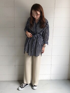 「Bou Jeloud」｜「アイテム（スニーカー）」を使った、kanaさん（レディース・160cm）の夏コーディネート