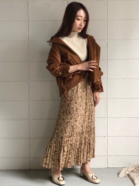 「Bou Jeloud」｜「アイテム（ジャケット/アウター）」を使った、kanaさん（レディース・160cm）の秋コーディネート