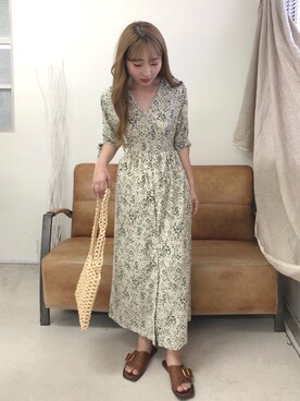 「Bab（バブ）のアイテム（サンダル）」を使った、kanaさん（レディース・160cm）の春コーディネート