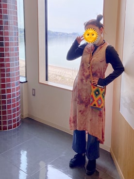 「チャイハネ（チャイハネ）のアイテム（ショルダーバッグ）」を使った、YURIさん（レディース・158cm）の夏コーディネート
