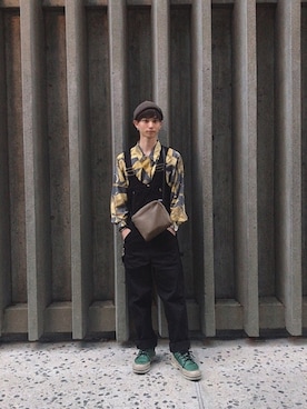 「LEE」｜「アイテム（サロペット/オーバーオール）」を使った、Kyosuke さん（メンズ・167cm）の夏コーディネート