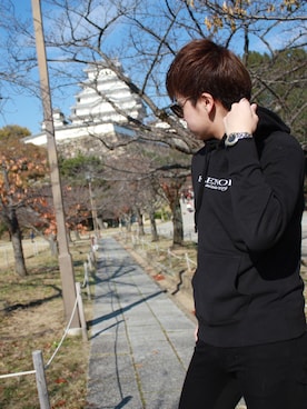 「Elenore（エレノア）のアイテム」を使った、ELさん（メンズ・180cm）の冬コーディネート