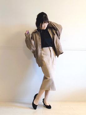 「袖ボリューム」｜「アイテム（ブルゾン）」を使った、kurutonさん（レディース・153cm）の春コーディネート