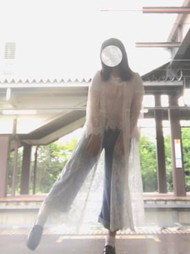 「bye bye（バイバイ）のアイテム（その他アウター）」を使った、さくらさん（レディース・154cm）の夏コーディネート