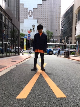 「お洒落さんと繋がりたい」｜「アイテム（ブルゾン）」を使った、ゆーきさん（メンズ・170cm）の秋コーディネート