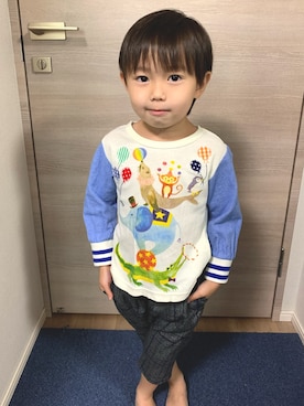 「BIT'Z（ビッツ）のアイテム」を使った、ジュンさん（キッズ・110cm）の秋コーディネート