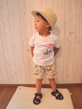 「aloha」｜☆zakki☆さん（キッズ・80cm）の夏コーディネート