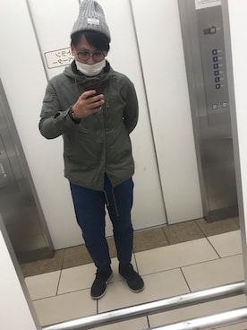 「American Eagle（アメリカンイーグル）のアイテム（ブルゾン）」を使った、かしうささん（メンズ・172cm）の冬コーディネート