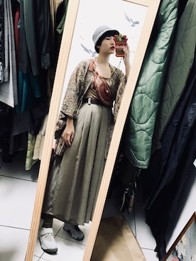 「kimono」｜「アイテム（帽子）」を使った、L.Z.Hさん（レディース・160cm）の秋コーディネート